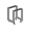 Omega per trave 80x40 verniciato nero, completo di viti