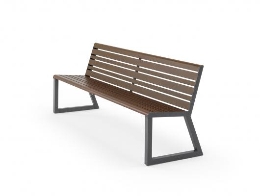 .h24 BENCH WITH BACKREST