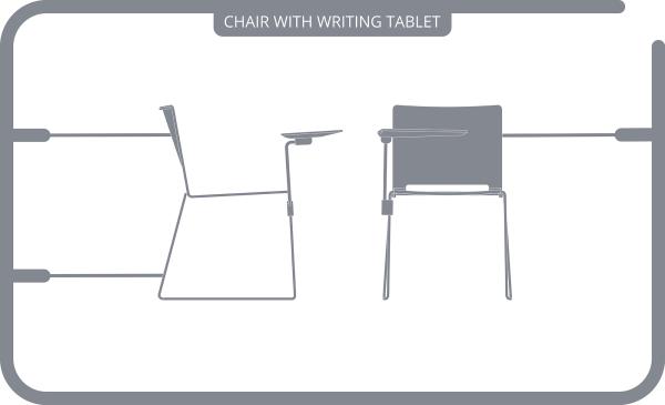 WRITING TABLET CHAIR