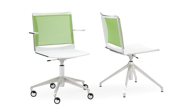 S'MESH PLASTIC SWIVEL ARMCHAIR
