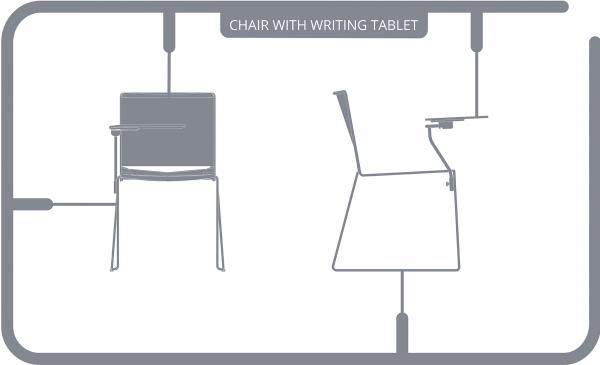 WRITING TABLET CHAIR