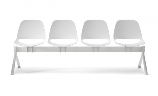 Ral 9003 White Painted Leg For Eclipse Movable Bench With Ral 7040