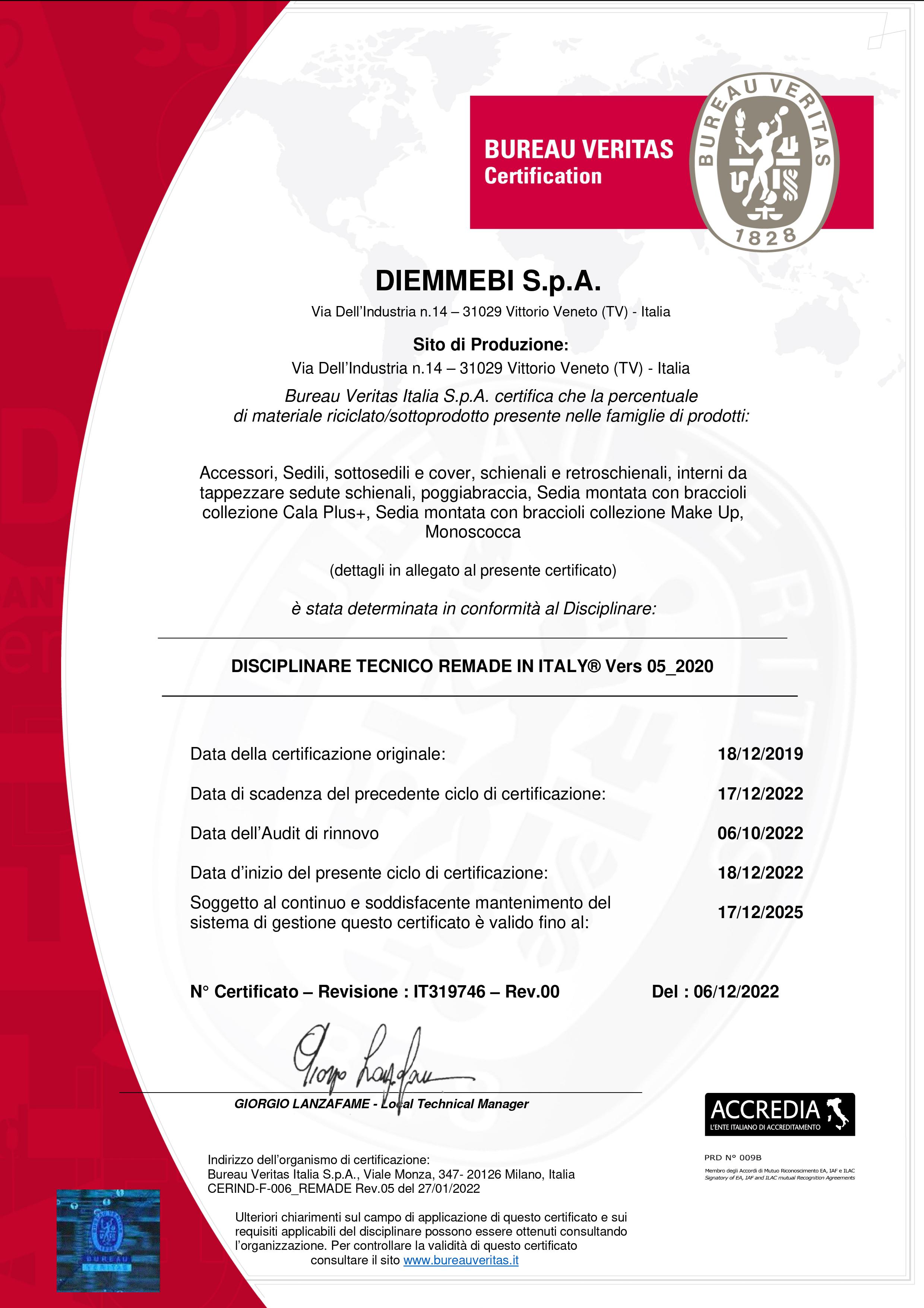 Certificato ReMade
