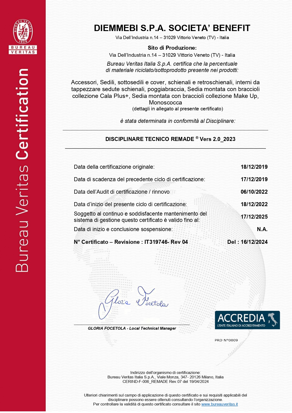 Certificato ReMade