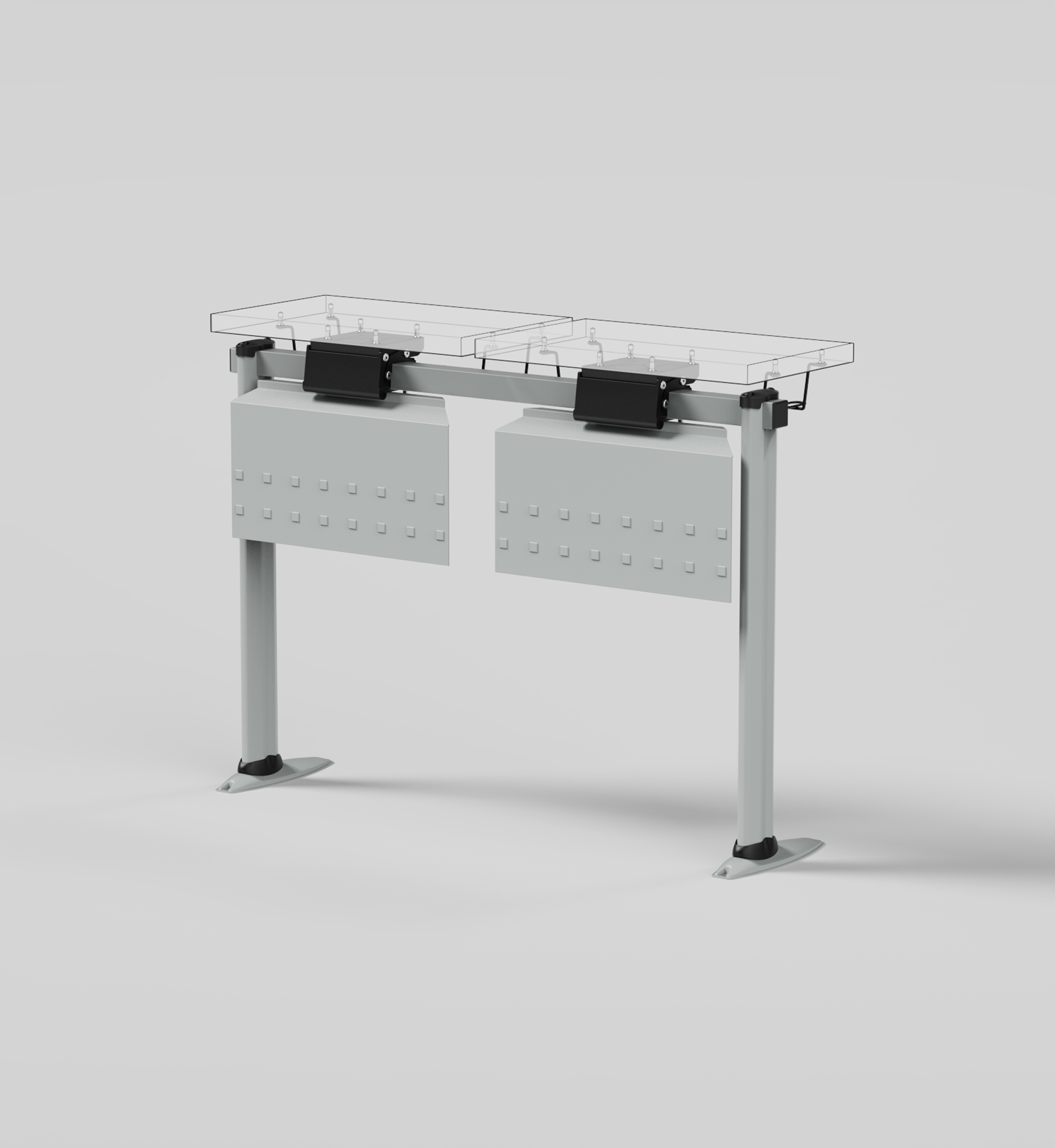 banco studio gambe fissaggio suolo